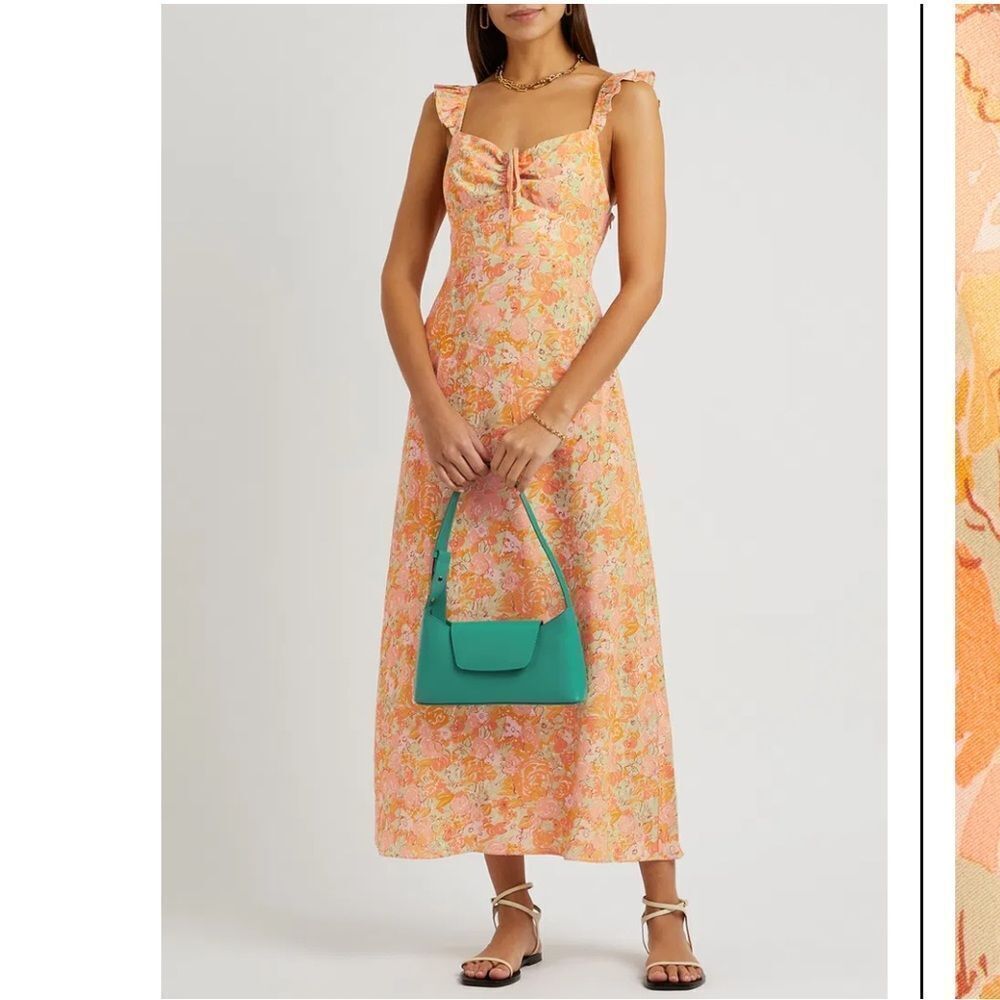 Rixo Cecile Floral-Print Maxi Dress size 10